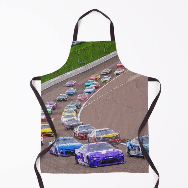 Item preview, Ross Chastain and Christopher Bell leading the pack at the Kansas Speedway watercolor designed and sold by Rodissimus1984.