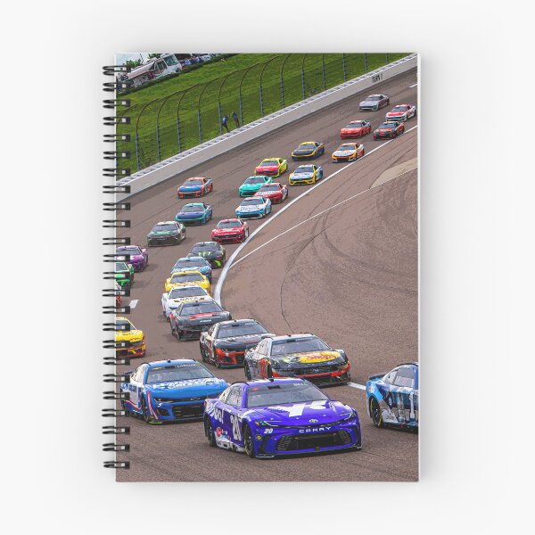 Item preview, Ross Chastain and Christopher Bell leading the pack at the Kansas Speedway abstract designed and sold by Rodissimus1984.
