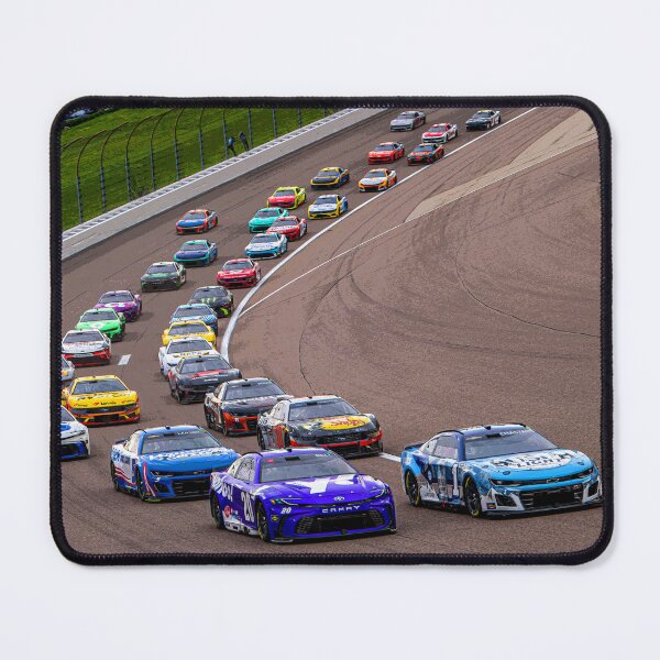 Item preview, Ross Chastain and Christopher Bell leading the pack at the Kansas Speedway abstract designed and sold by Rodissimus1984.