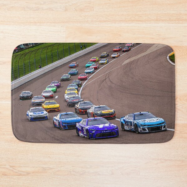 Item preview, Ross Chastain and Christopher Bell leading the pack at the Kansas Speedway abstract designed and sold by Rodissimus1984.