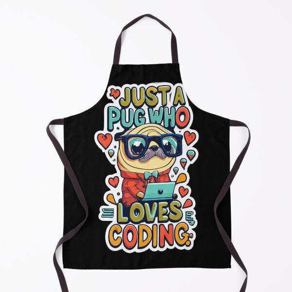 Item preview, Just a Pug who Loves Coding - Funny Sunglasses Dog Pug Coder designed and sold by stickercuffs.