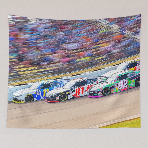 Item preview, Josh Williams fighting with Chandler Smith, Ross Chastain and Justin Allgaier in their 2024 Nascar Racecars watercolor designed and sold by Rodissimus1984.
