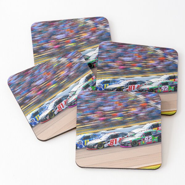 Item preview, Josh Williams fighting with Chandler Smith, Ross Chastain and Justin Allgaier in their 2024 Nascar Racecars abstract designed and sold by Rodissimus1984.