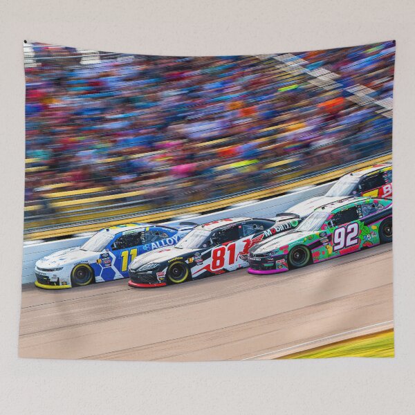 Item preview, Josh Williams fighting with Chandler Smith, Ross Chastain and Justin Allgaier in their 2024 Nascar Racecars abstract designed and sold by Rodissimus1984.