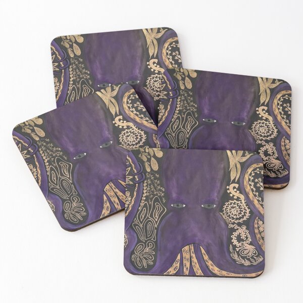 Item preview, Golden Purple Octopus designed and sold by JediGirl82.
