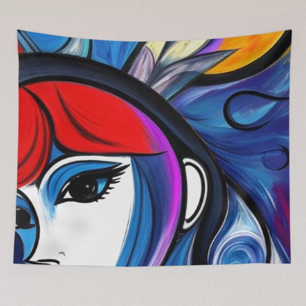 Item preview, Abstract Colorful Face Art  designed and sold by TheDarkWardrobe.