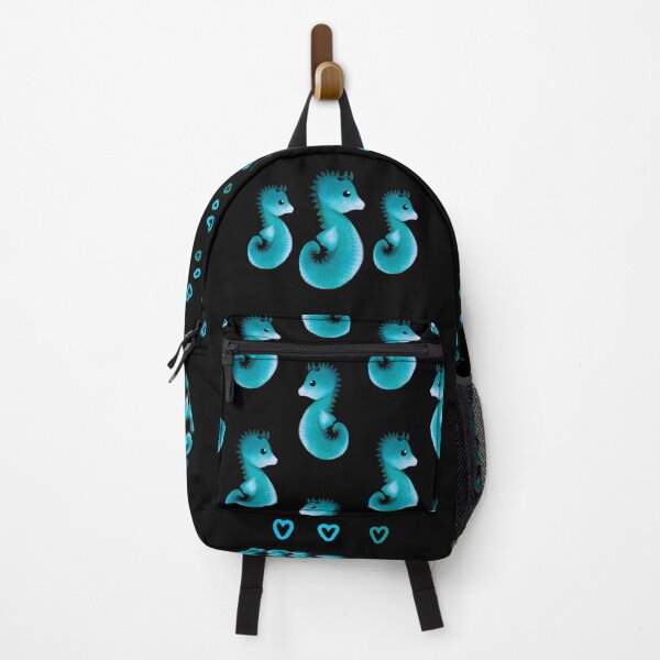 Item preview, bluey cute seahorse - dark designed and sold by doveydotdraws.