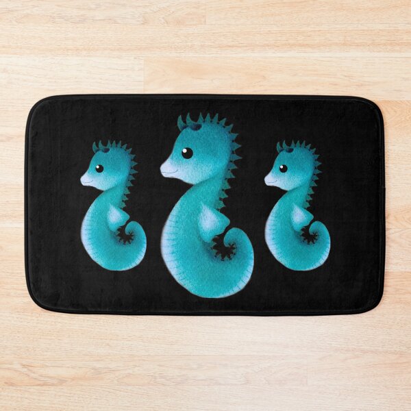 Item preview, bluey cute seahorse - dark designed and sold by doveydotdraws.