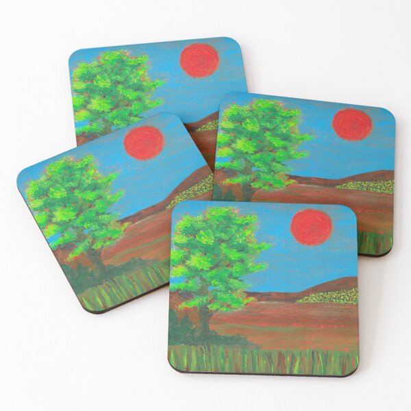Item preview, Red Sun, Turquoise Sky designed and sold by Alison Crowe.