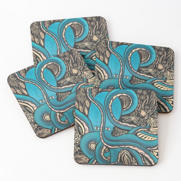 Item preview, Golden Teal Octopus  designed and sold by JediGirl82.