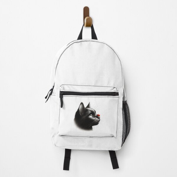 Item preview, Cat with a Ladybug on Its Nose designed and sold by Delemore Art.