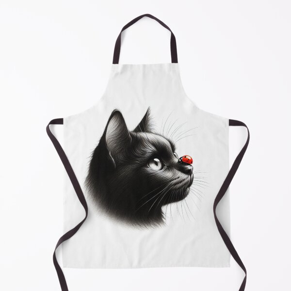 Item preview, Cat with a Ladybug on Its Nose designed and sold by Delemore Art.
