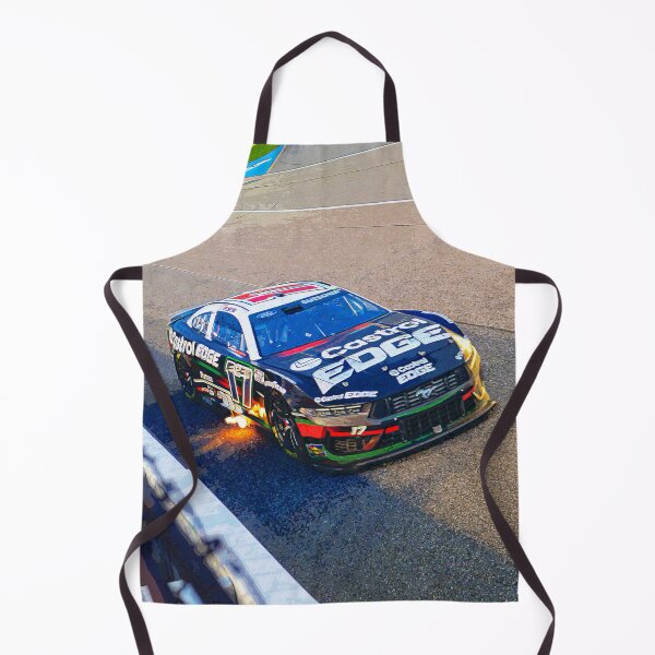 Item preview, Chris Buescher racing his 2024 Nascar Cup Car shooting flames out of his exhaust watercolor designed and sold by Rodissimus1984.