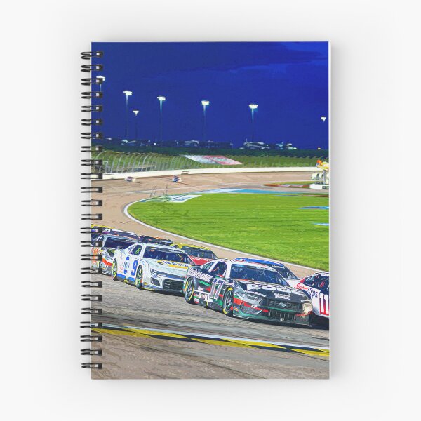 Item preview, Chris Buescher and Denny Hamlin leading the pack at the Kansas Speedway watercolor designed and sold by Rodissimus1984.