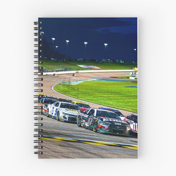 Item preview, Chris Buescher and Denny Hamlin leading the pack at the Kansas Speedway abstract designed and sold by Rodissimus1984.
