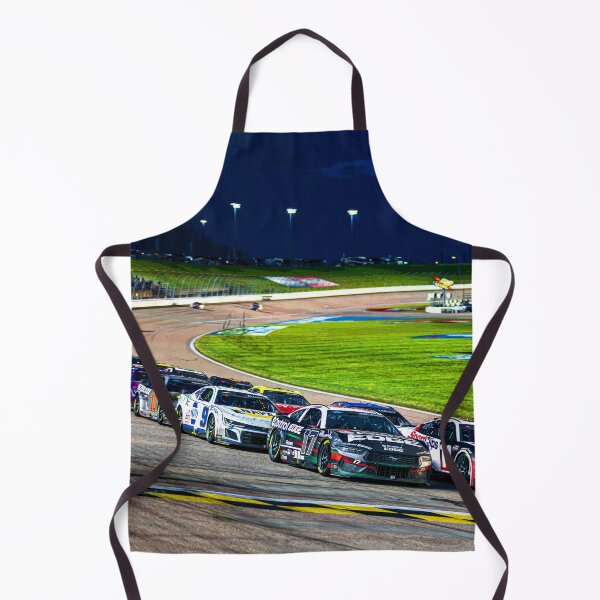 Item preview, Chris Buescher and Denny Hamlin leading the pack at the Kansas Speedway abstract designed and sold by Rodissimus1984.