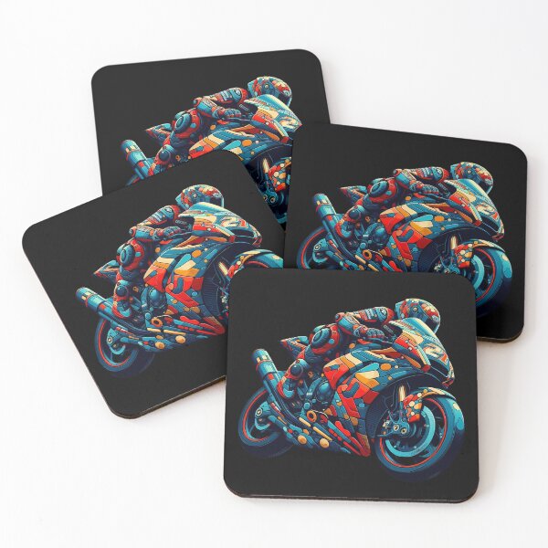 Item preview, Bold and Colorful Motorcycle Art designed and sold by Dynke.