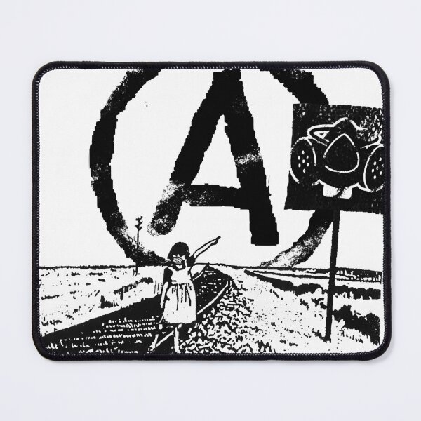 Item preview, Girl Beside Train Tracks Points To Mask designed and sold by ScientiaAcLabor.