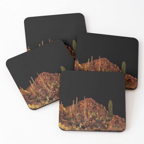 Item preview, 'Pickle Cactus' Arizona Desert Red Rocks Watercolor  designed and sold by Venus-in-Virgo.