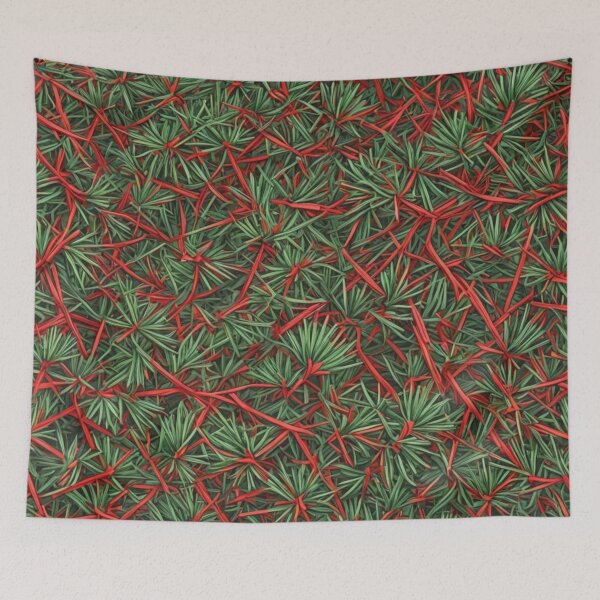 Item preview, Abstract Red and Green Needles Pattern designed and sold by calibrit.