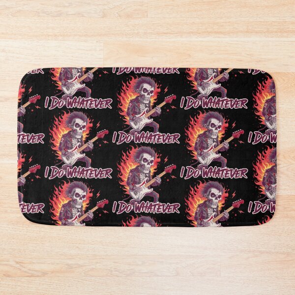 Item preview, Fiery Rockstar Skeleton with Electric Guitar Tee designed and sold by markymaarty.