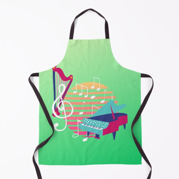 Item preview, Fun & Colorful Harp, Piano & Music Notation designed and sold by BrightrDayMusicArt.