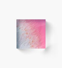 Kalbarri Pink Salt Lake- Western Australia Acrylic Block