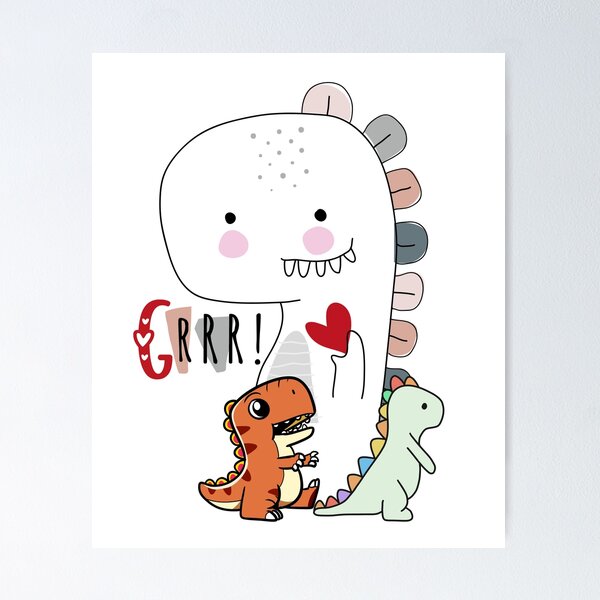Item preview, Dinosaurs - funny and cute designed and sold by KolbaVison.