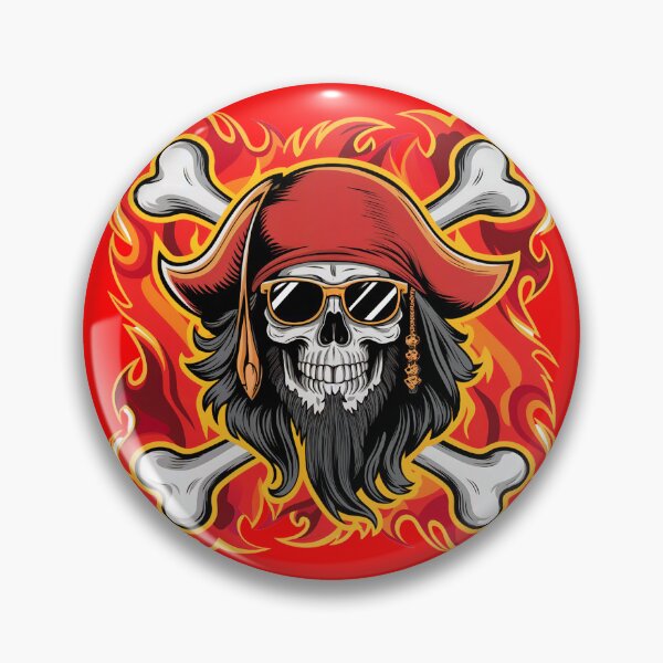 Item preview, Fiery Pirate Skull designed and sold by kateds14.