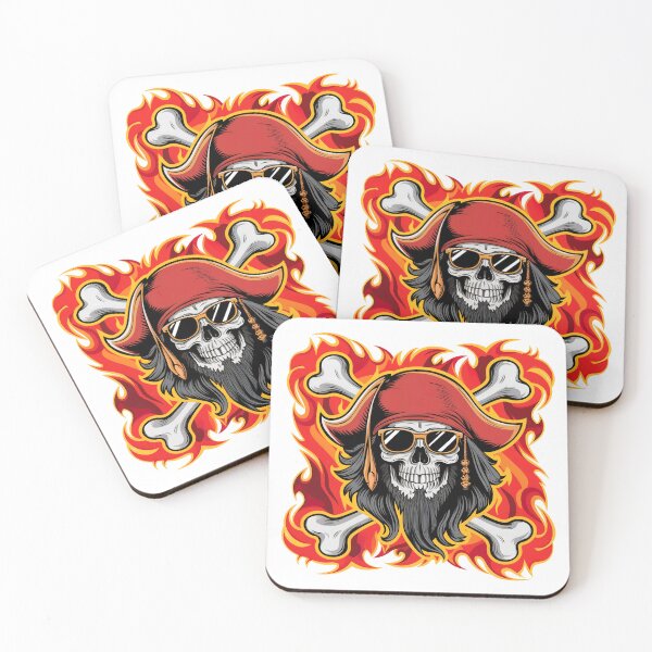 Item preview, Fiery Pirate Skull designed and sold by kateds14.