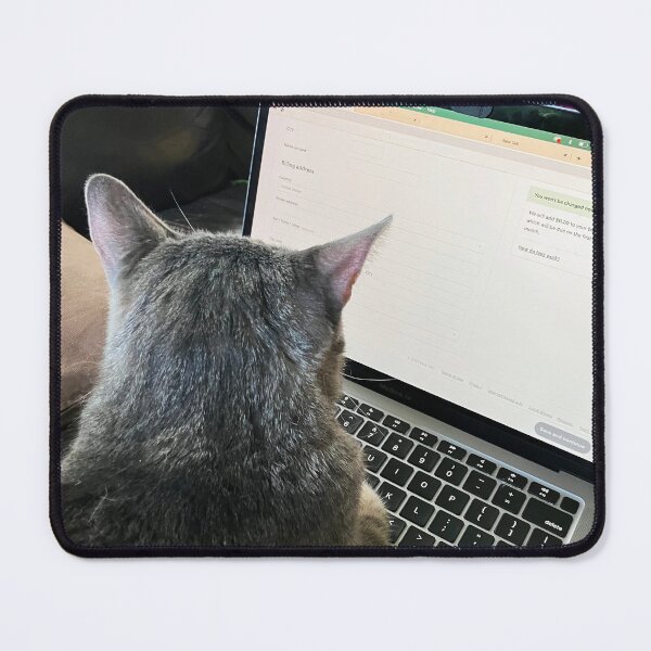 Item preview, Cat using a computer designed and sold by aceoflemons.