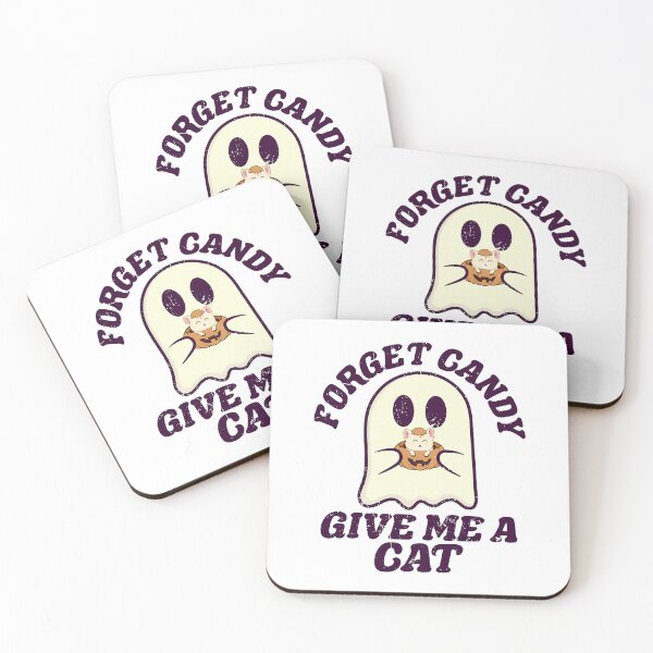 Item preview, Forget Candy Give me a Cat Funny Cartoon Halloween Quote designed and sold by RayanPod.