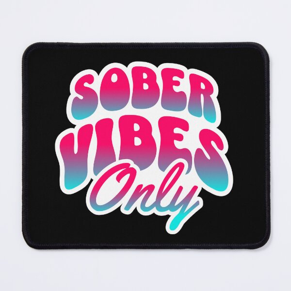 Item preview, Sober Vibes Only Groovy Typography designed and sold by DropsOfDopamine.