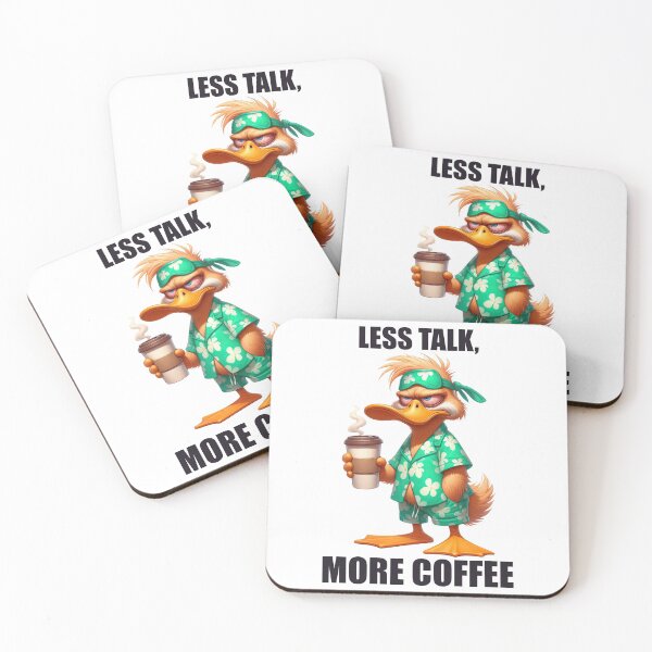 Item preview, Less Talk, More Coffee. Duck designed and sold by BanShopDG.