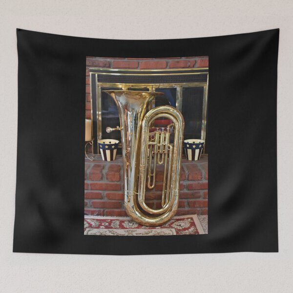Item preview, Brass Tuba by a Fireplace designed and sold by SEEphotos7171.