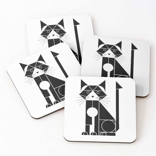 Item preview, Geometrical black cat designed and sold by Suzieprint.