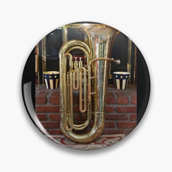 Item preview, Brass Tuba by a Fireplace in a House designed and sold by SEEphotos7171.