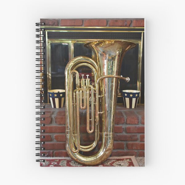 Item preview, Brass Tuba by a Fireplace in a House designed and sold by SEEphotos7171.