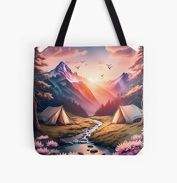 Item preview, Watercolor Sunrise in the Mountains  designed and sold by ChillArtVibe.