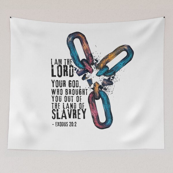 Item preview, I AM the Lord Your God Who Brought You Out of the Land of Slavery, Exodus 20:2 designed and sold by Faithloveshop.