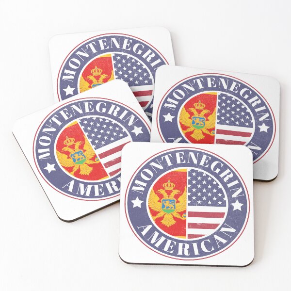 Item preview, Proud Montenegrin-American Badge - Montenegro Flag designed and sold by chrisrivait.