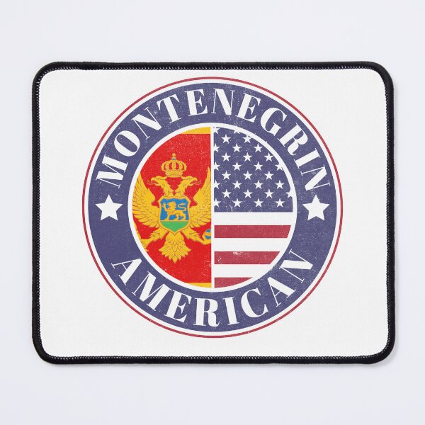 Item preview, Proud Montenegrin-American Badge - Montenegro Flag designed and sold by chrisrivait.