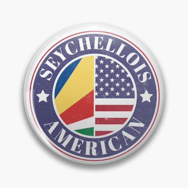 Item preview, Proud Seychellois-American Badge - Seychelles Flag designed and sold by chrisrivait.