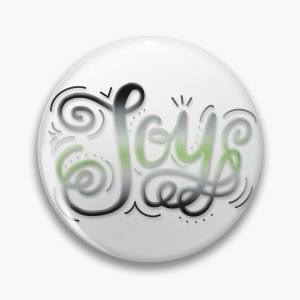 Item preview, Joy Hand Lettering Agender Pride Green Grey Black White designed and sold by JoyfulJen.