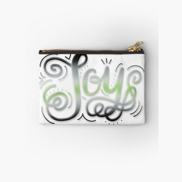 Item preview, Joy Hand Lettering Agender Pride Green Grey Black White designed and sold by JoyfulJen.