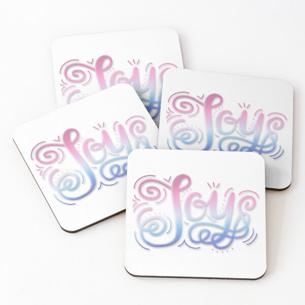 Item preview, Joy Hand Lettering Bigender Pride Pink Purple Blue designed and sold by JoyfulJen.