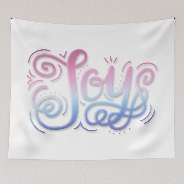 Item preview, Joy Hand Lettering Bigender Pride Pink Purple Blue designed and sold by JoyfulJen.