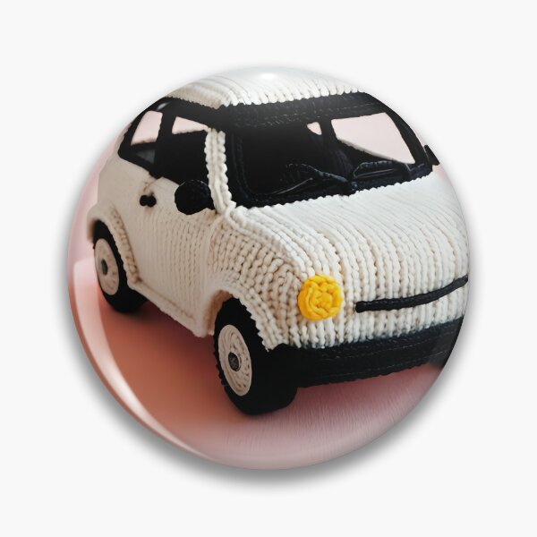 Item preview, Knitted white tiny car designed and sold by Studio Quirk.