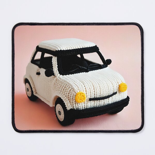 Item preview, Knitted white tiny car designed and sold by Studio Quirk.