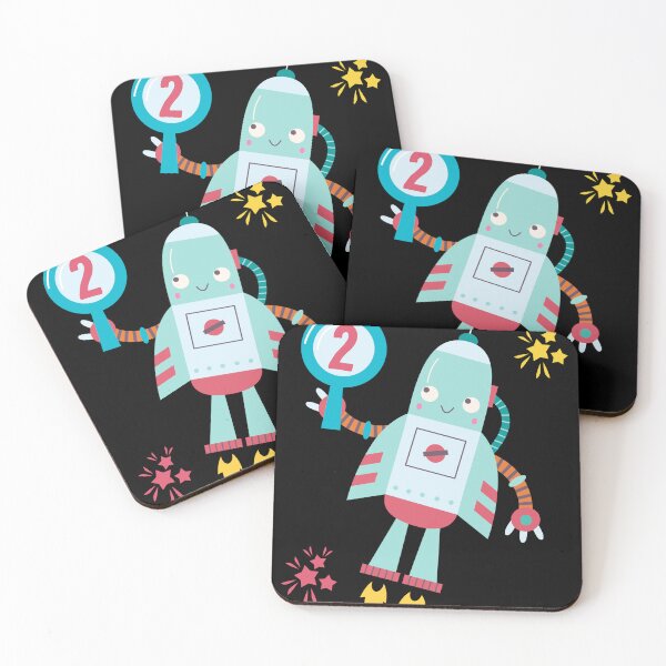 Item preview, Kids 2 year old birthday 2nd Birthday Cute Robot Science design designed and sold by farhanhafeez.